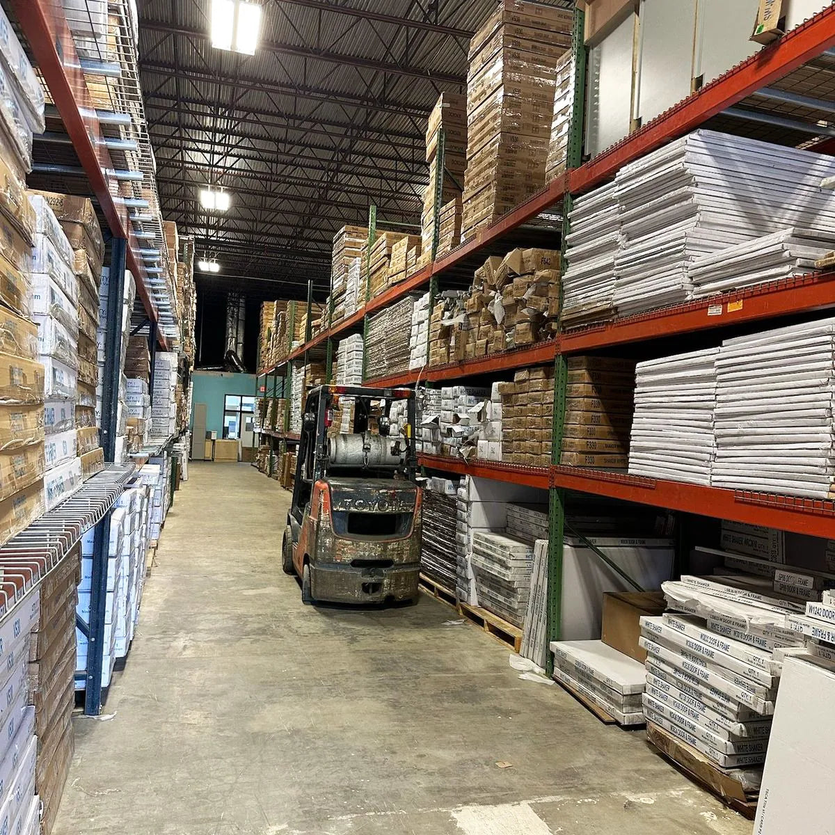 In-stock warehouse cabinet