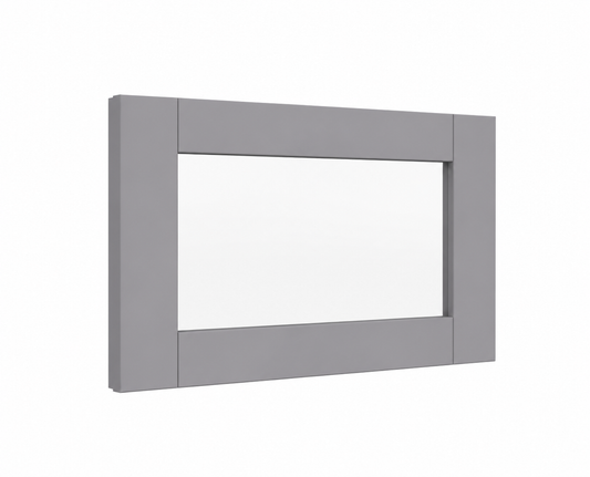 Gray Shaker 12"H Single Glass Door