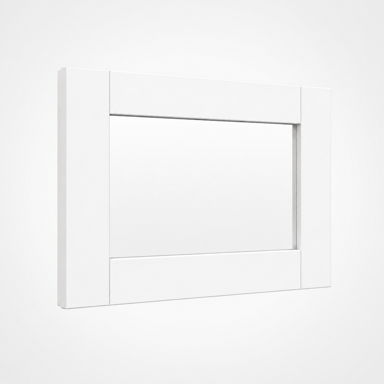 White Shaker 12"H Single Glass Door