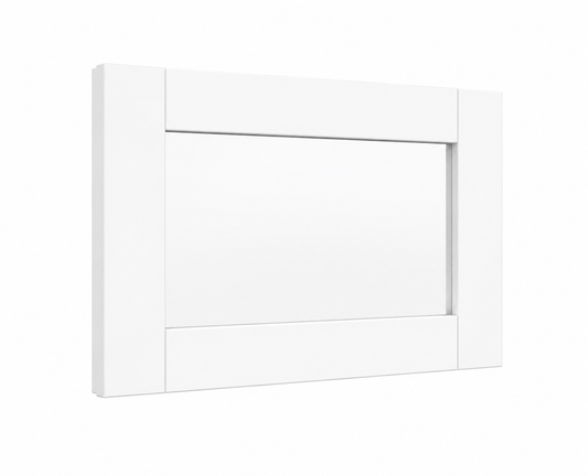 White Shaker 12"H Single Glass Door