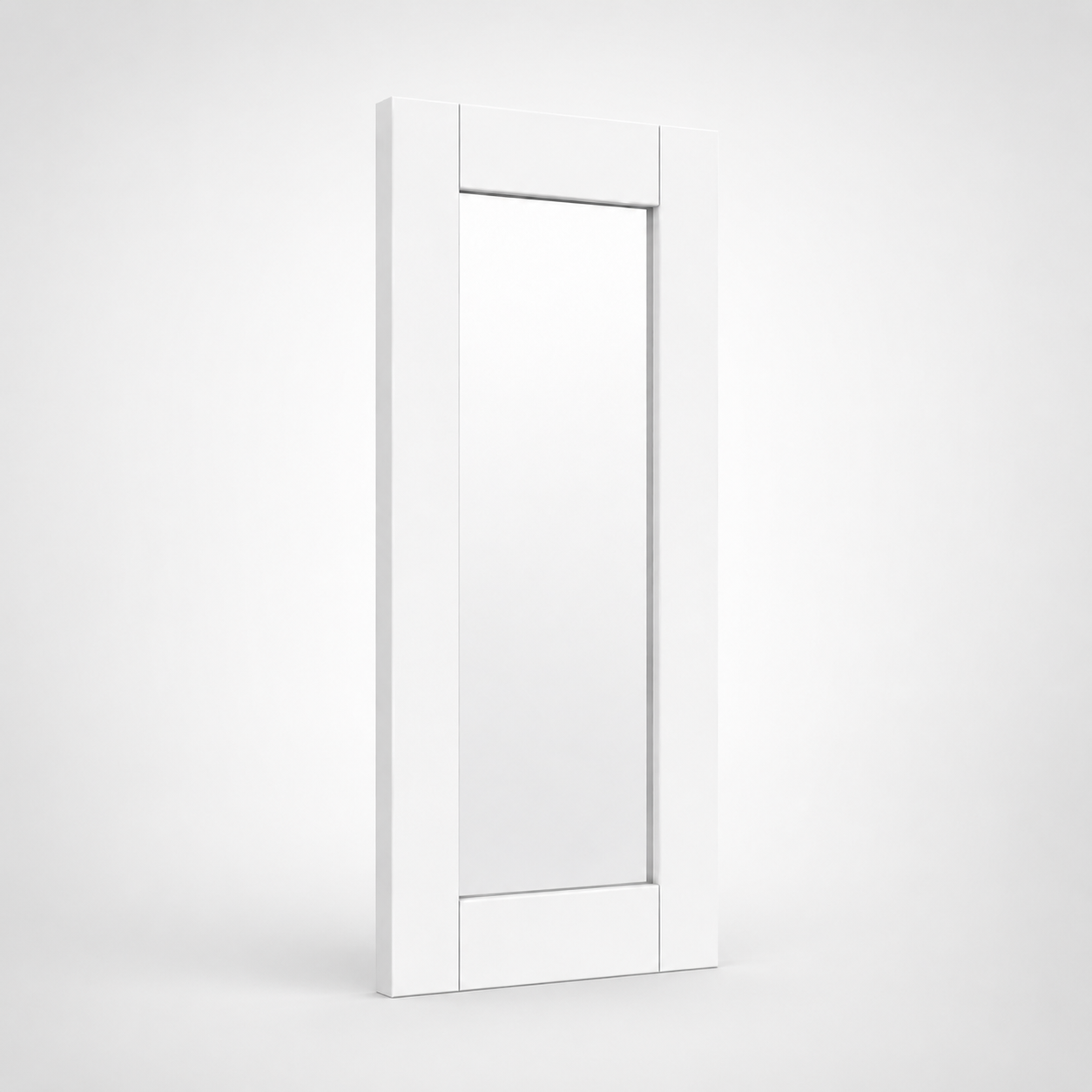 White Shaker 14 1/2"W Glass Door