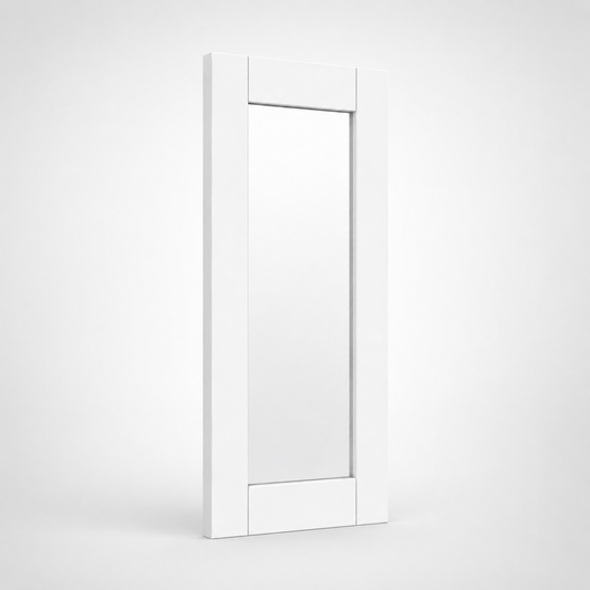 White Shaker 14 1/2"W Glass Door