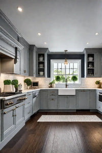 Gray Shaker 30″ H Double Door Wall Cabinet