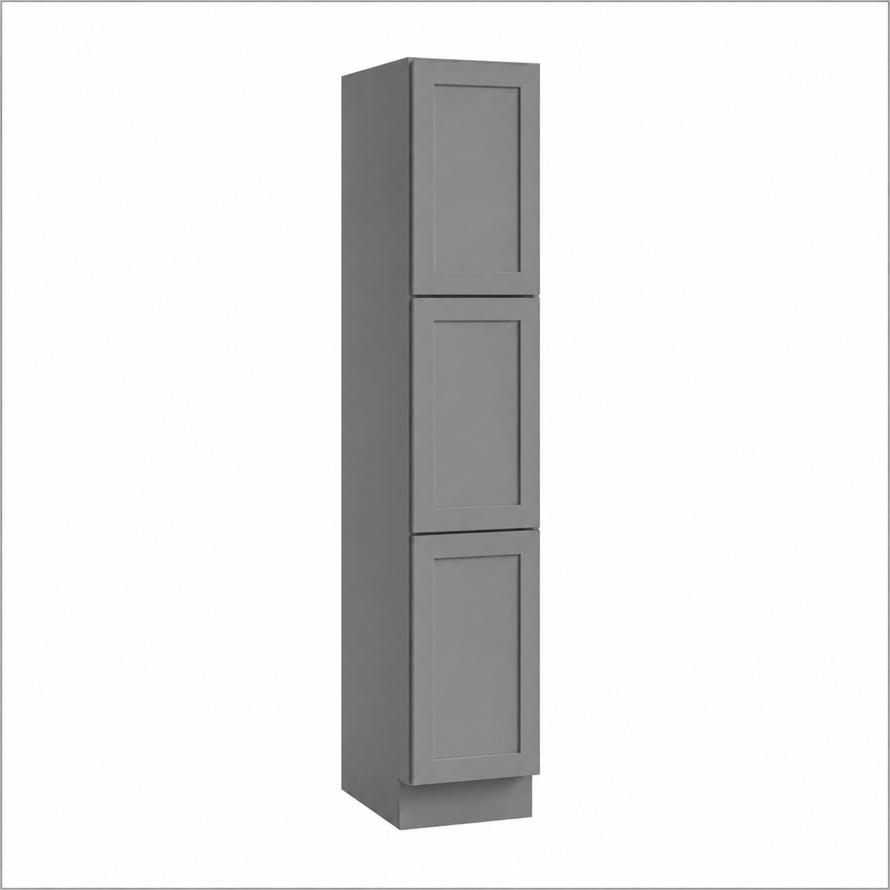 Gray Shaker 18”W Utility Pantry Cabinet with 2 Doors