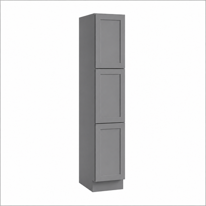 Gray Shaker 18”W Utility Pantry Cabinet with 2 Doors