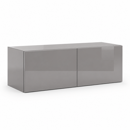 High Gloss Gray 12″ H Double Doors Wall Cabinet