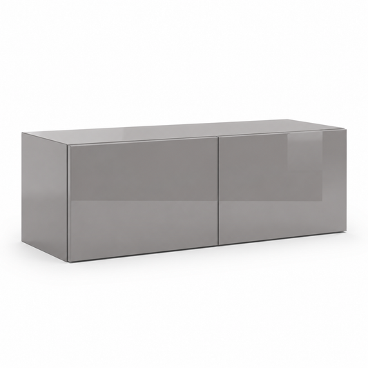 High Gloss Gray 18"H Refrigerator Wall Cabinet
