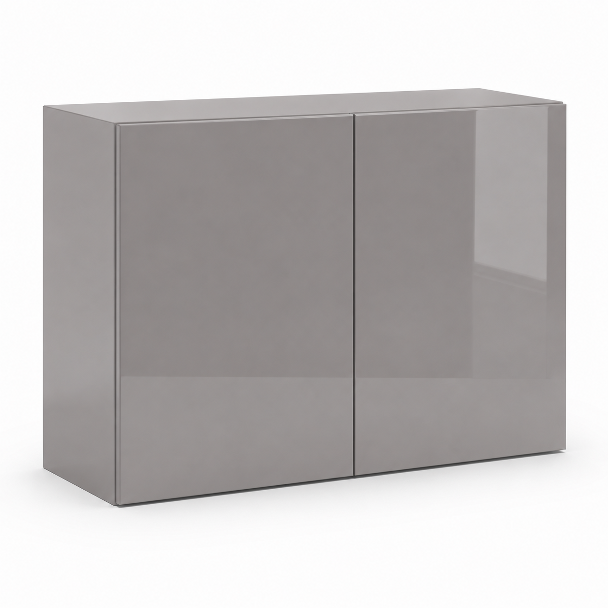 High Gloss Gray 24″ H Double Doors Wall Cabinet