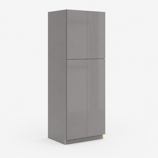 Gray storage cabinet on a white background |USA Cabinets Outlet |