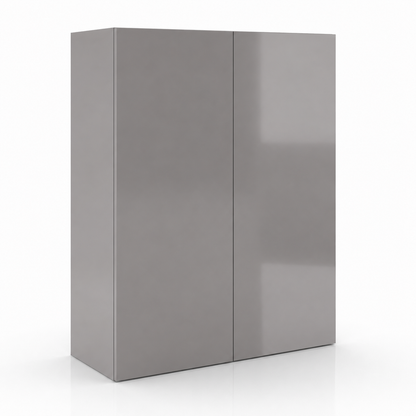 High Gloss Gray 36″ H Double Door Wall Cabinet