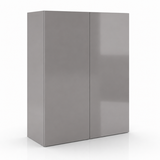 High Gloss Gray 42″ H Double Door Wall Cabinet