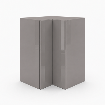 High Gloss Gray Easy Reach Wall Cabinets
