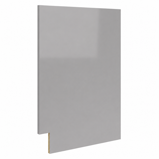 Gray cabinet door with a gold trim on a white background|USA Cabinets Outlet |