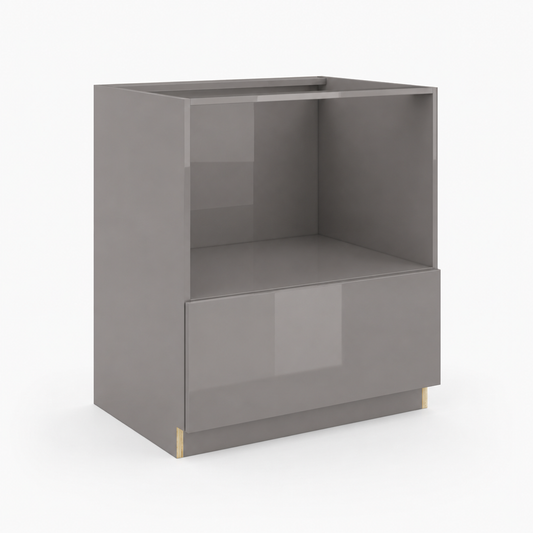Gray storage unit with a drawer on a white background|USA Cabinets Outlet |