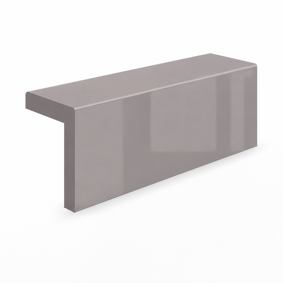 High Gloss Gray Outside Corner Moulding
