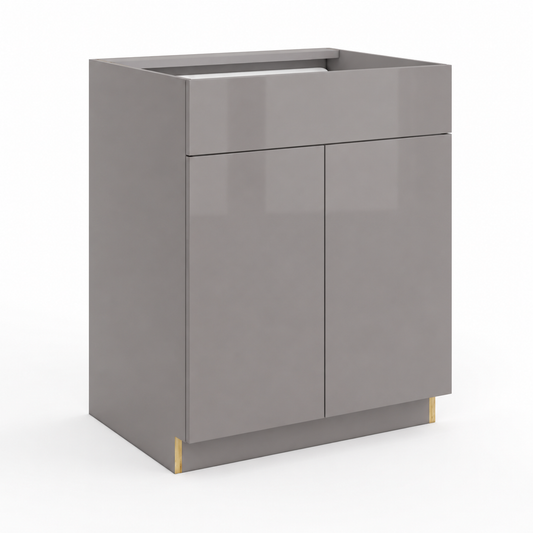Gray cabinet with a drawer on a white background|USA Cabinets Outlet |