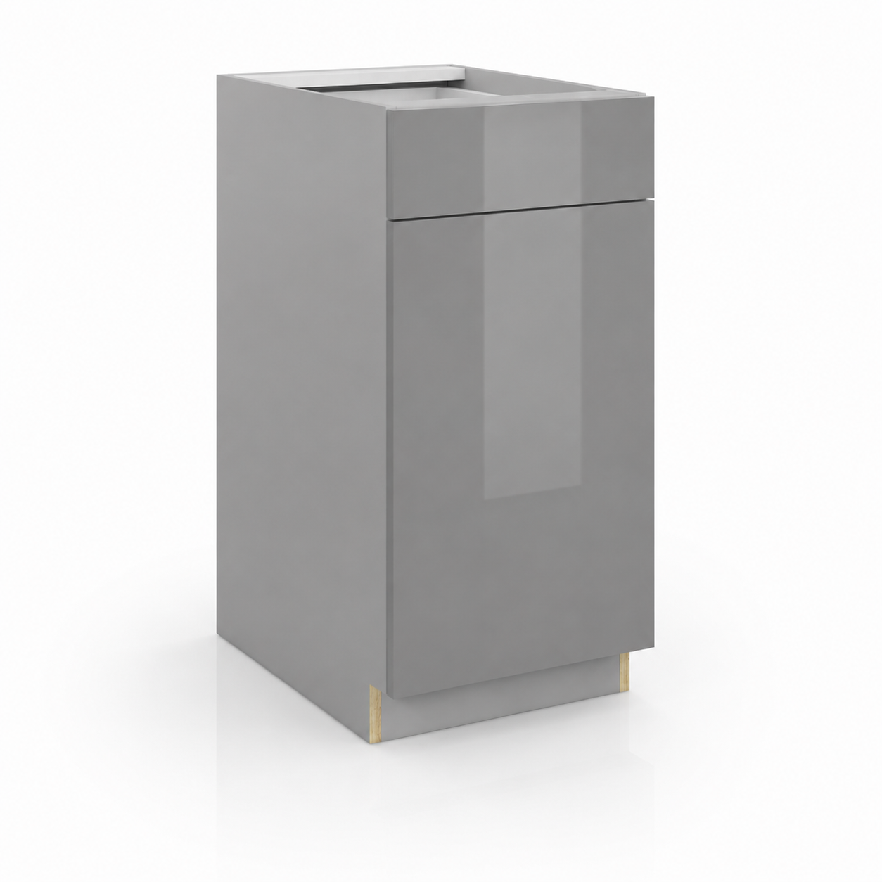 Gray cabinet with a drawer on a white background ( USA Cabinets Outlet )