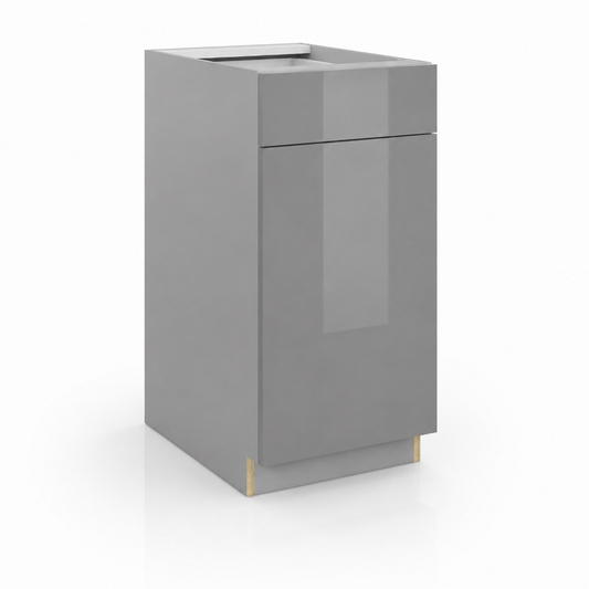 Gray cabinet with a drawer on a white background ( USA Cabinets Outlet )