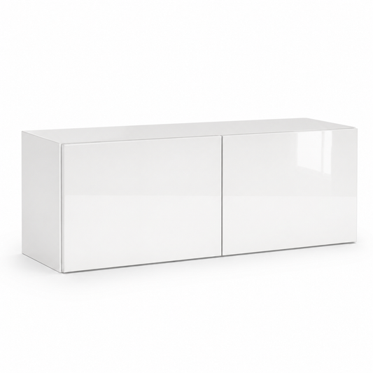 High Gloss White 18"H Refrigerator Wall Cabinet