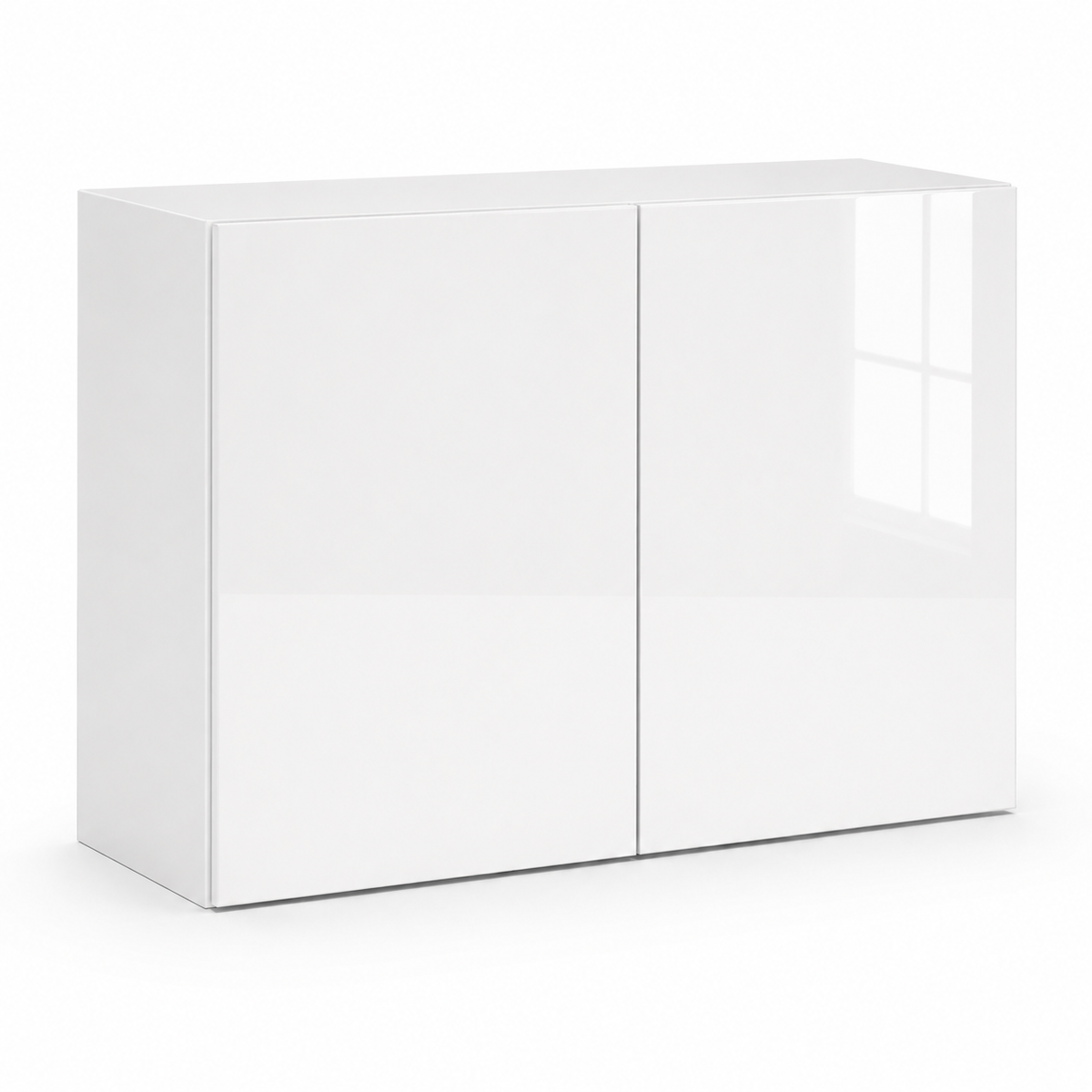 High Gloss White 24″ H Double Doors Wall Cabinet