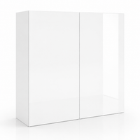High Gloss White 30″ H Double Door Wall Cabinet