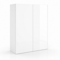 High Gloss White 42″ H Double Door Wall Cabinet