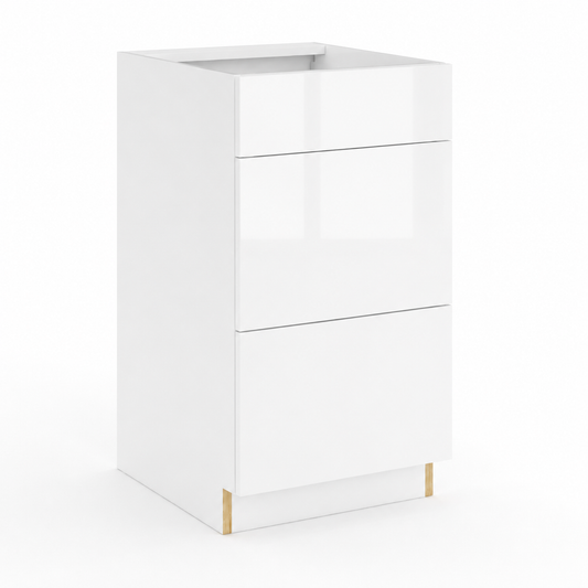 White cabinet with gold feet on a white background|USA Cabinets Outlet |
