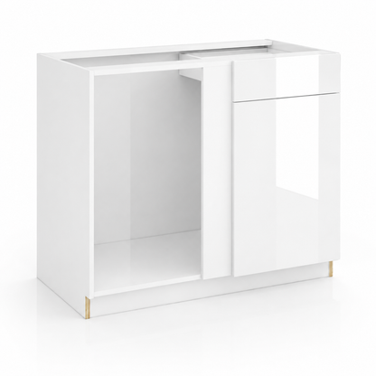 High Gloss White Blind Corner Base Cabinet (L/R interchangeable)