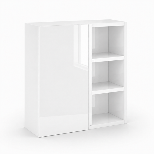 High Gloss White 27"W Wall Blind Corner Cabinet