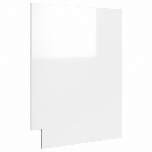 White cabinet door with a gold handle on a white background |USA Cabinets Outlet |