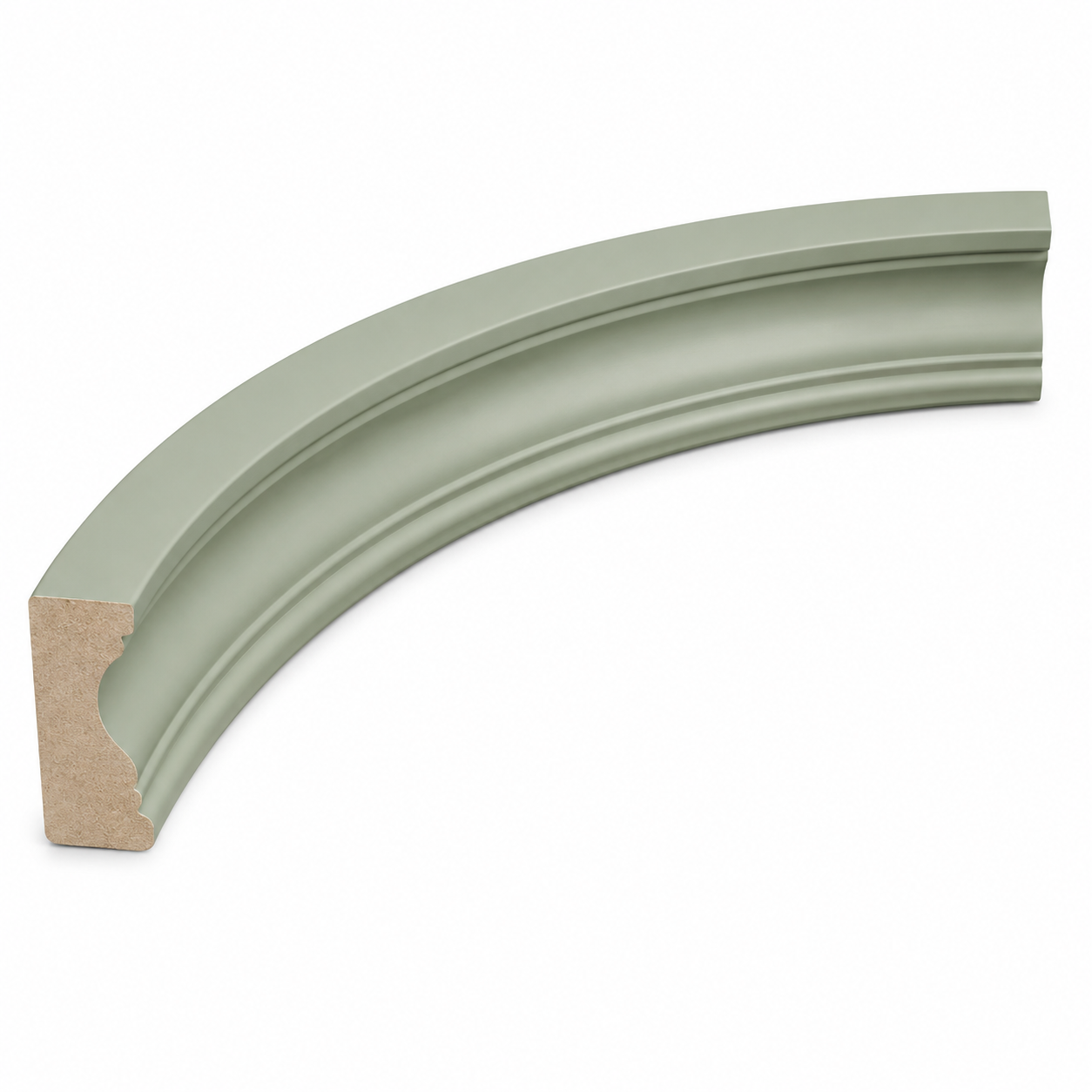 Jade Green Crown Moulding Curve