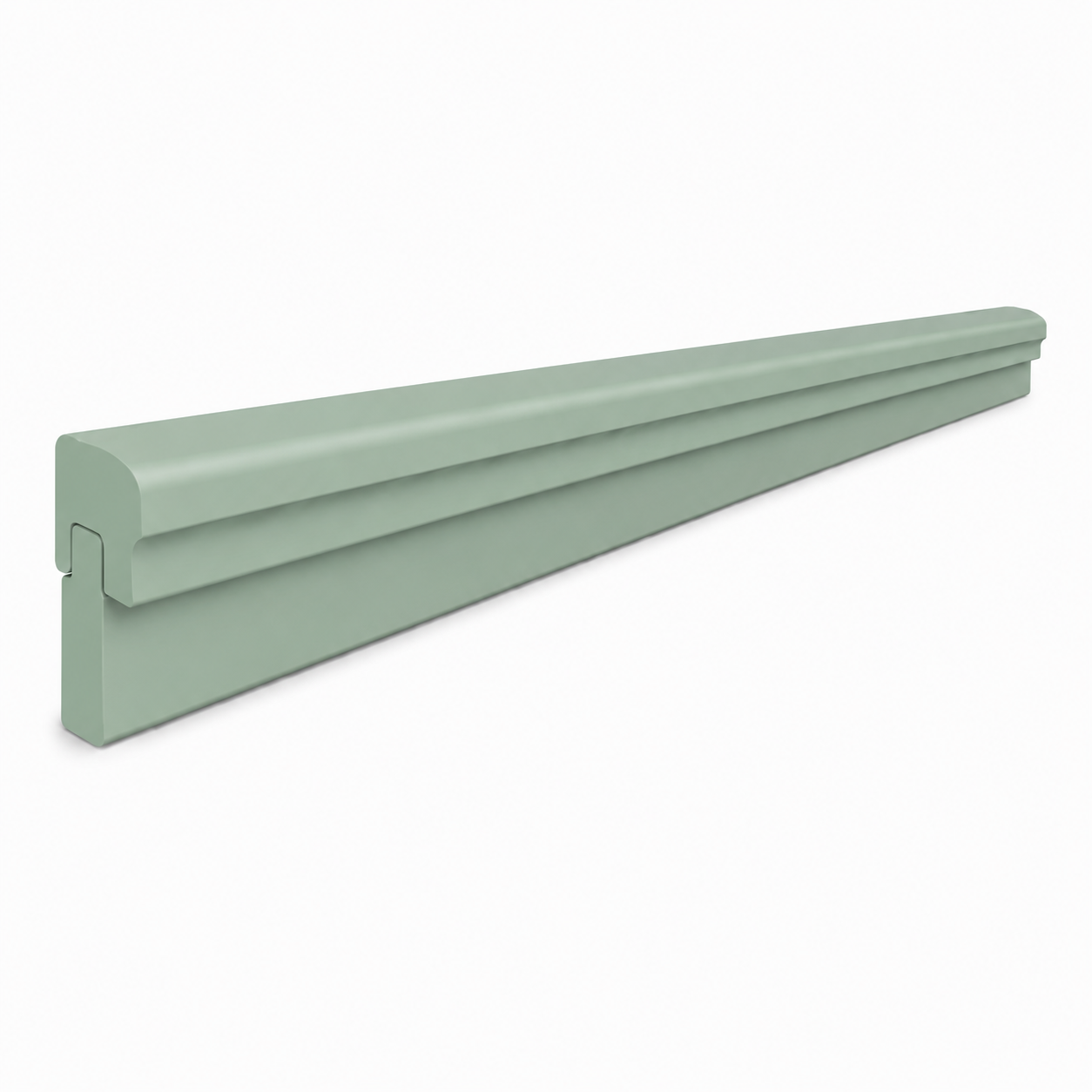 Jade Green Shaker Light Rail Moulding