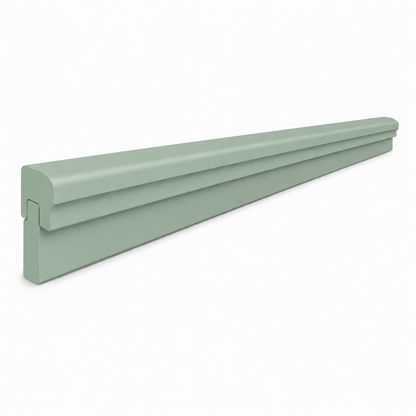 Jade Green Shaker Light Rail Moulding