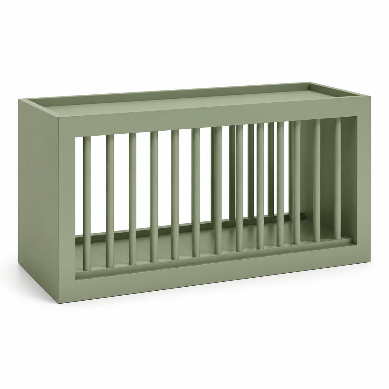 Jade Green Shaker Wall Plate Rack Cabinet - 30"W x 15"H x 12"D