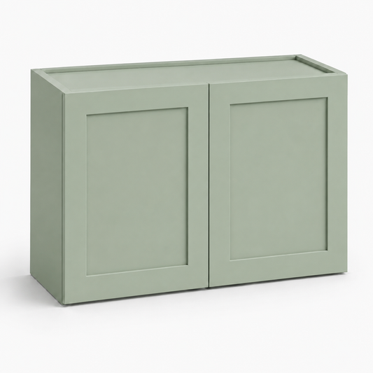 Jade Green Shaker 24″ H Double Doors Bridge Cabinet