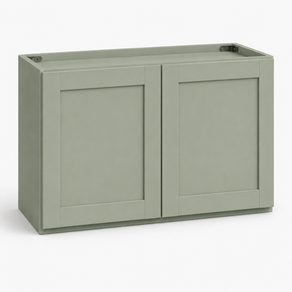 Jade Green  Refrigerator Wall Cabinet – 36"W × 24"D – Double Door