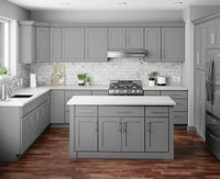 Gray Shaker Spice Pull Base Cabinet
