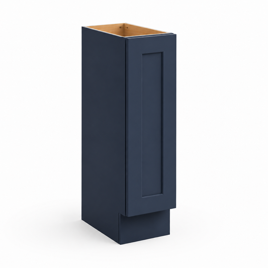 Shaker Navy Blue 9"W Tray Base Cabinet