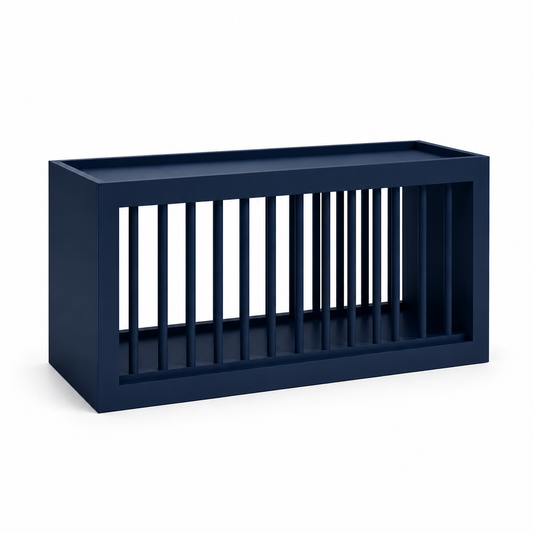 Navy Blue  Shaker Wall Plate Rack Cabinet - 30"W x 15"H X 12"D
