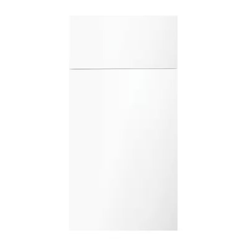 White cabinet door with a rectangular cutout on a white background (USA Cabinets Outlet)