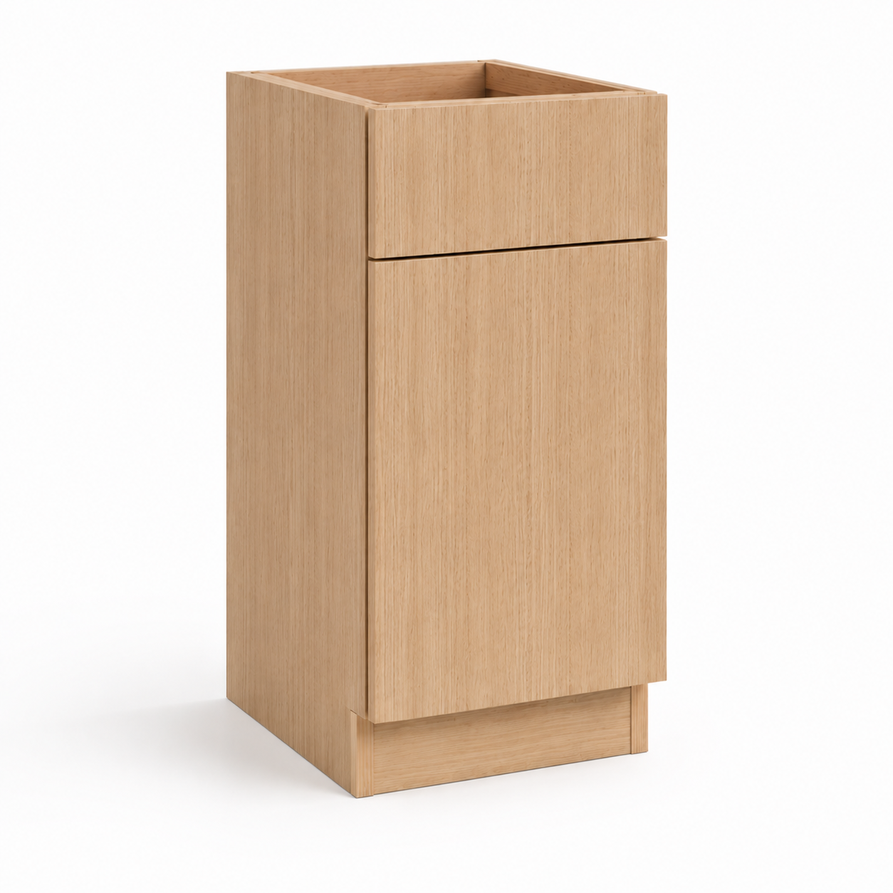 Wooden cabinet with a drawer on a white background ( USA Cabinets Outlet )
