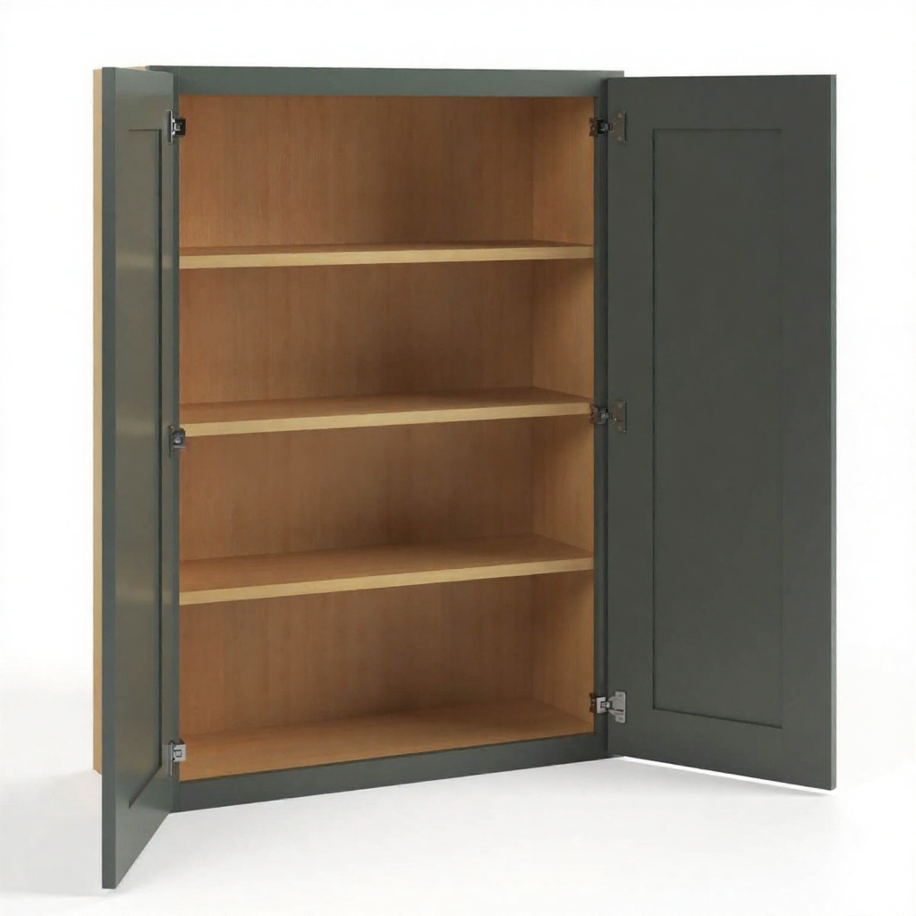 Green Shaker 42″ H Double Door Wall Cabinet