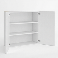 Frameless Gloss White 36″H Double Door Wall Cabinet
