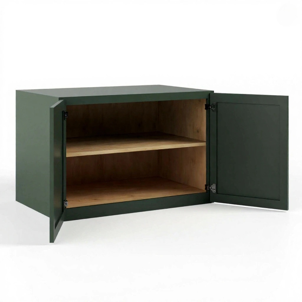 Green Shaker Double Doors Wall Cabinet