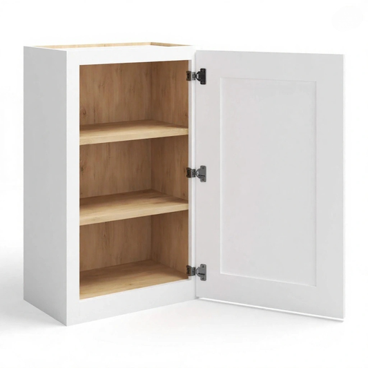 White Shaker 30″ H Single Door Wall Cabinet