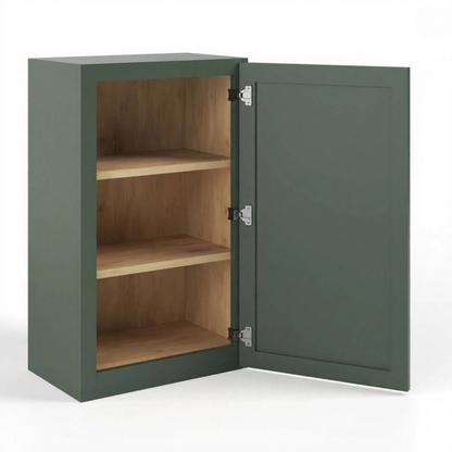 Green Shaker 36″ H Single Door Wall Cabinets