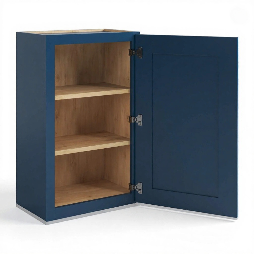 Navy Blue Shaker 30″ H Single Door Wall Cabinet