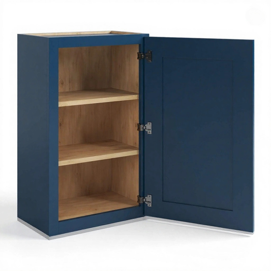 Navy Blue Shaker 30″ H Single Door Wall Cabinet