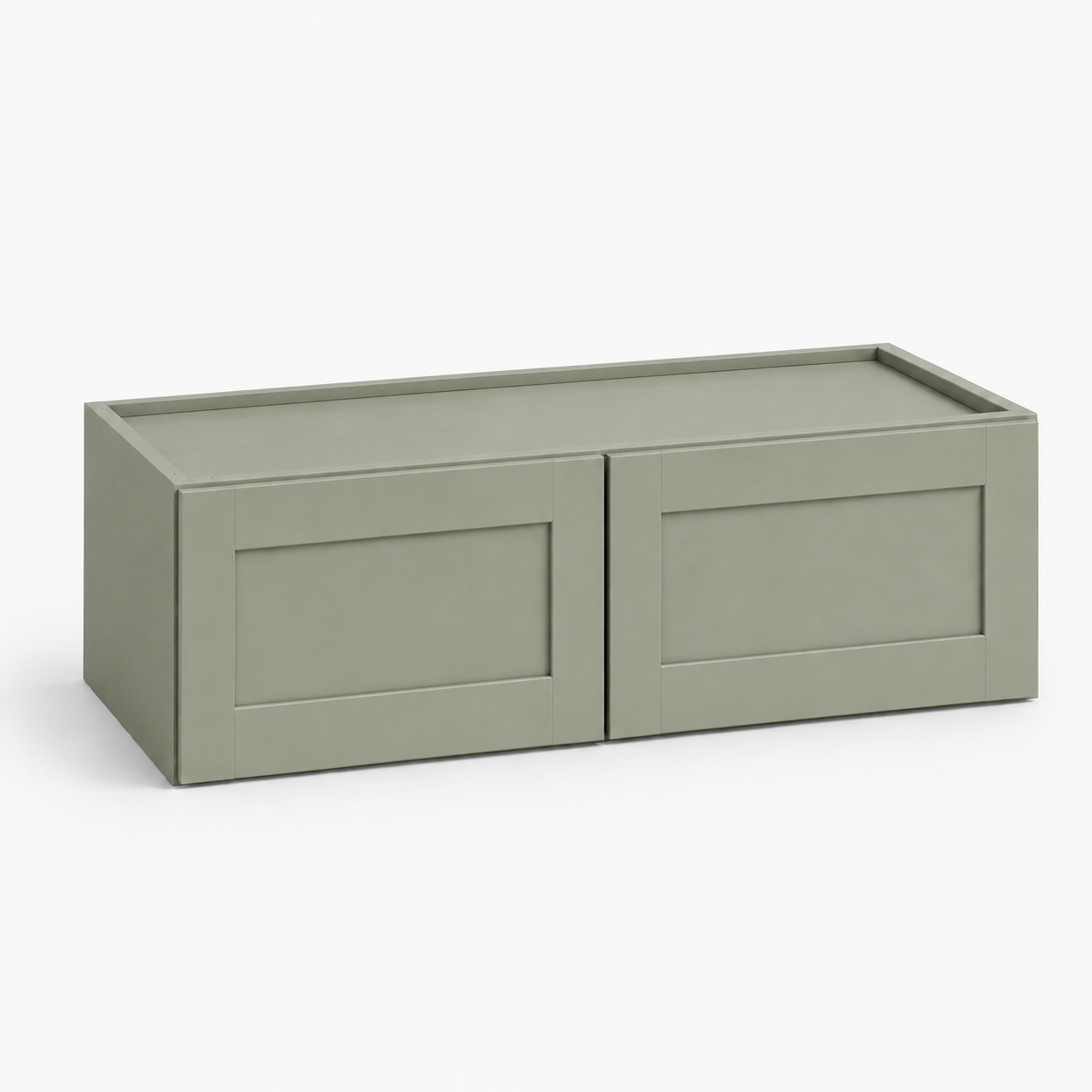 Sage Green Shaker 15″ H Double Door Wall Cabinet
