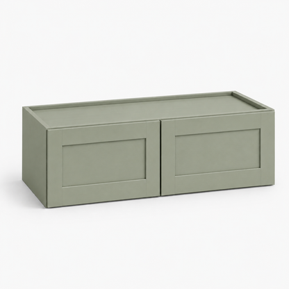 Sage Green Shaker 15″ H Double Door Wall Cabinet
